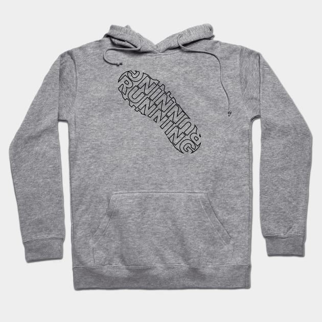 Running Shoe Print Hoodie by LudlumDesign